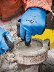 SHOWA 377 Nitrile Foam Coating on Nitrile Glove with Polyester/Nylon Knit…
