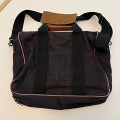 US Postal Service Navy Blue Canvas Briefcase Messenger Bag OS
