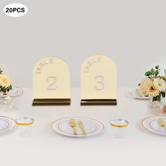 20 Pcs Wedding Table Numbers Mirror Acrylic Table Number Table Sign Numbers