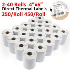 4″ x 6″ Direct Thermal Labels 250/Roll 450/Roll For Zebra & Eltron ZP450 LP2844
