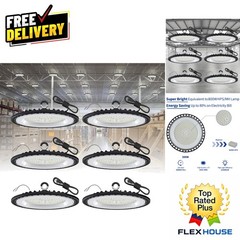 6 Pack 200W UFO LED High Bay Light – 21000 Lumens for Indoor/Outdoor Use