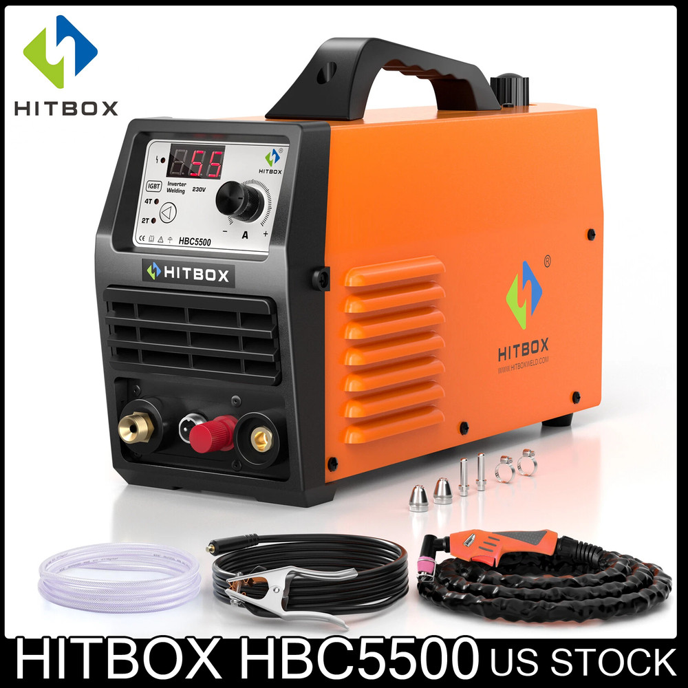HITBOX 55A Air Plasma Cutter IGBT Inverter Cutting Machine 110V/220V HBC5500 NEW
