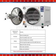 18L Class N Dental Autoclave Steam Sterilizer High Temperature Sterilization US