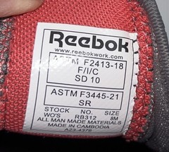 REEBOK Women’s ASTM F2413-18 Work Shoes,SZ: 8 M,Steel-toed,oil/slip resistant