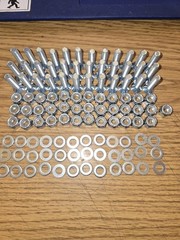 36 Phillips Oval Machine Screws ,lock Nuts Countersunk ,Unknown Size, think 1/4