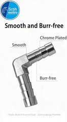 Zorfeter 2 Pack 5/32″ X 5/32″ Brass Hose Barb Fitting 4Mm Hose Id/Hose Barb 90 D