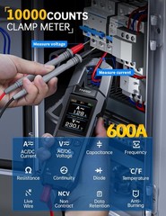 Digital Clamp Meter Multimeter TRMS AC/DC Voltage Current NCV 600A