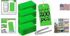 Versatile 200-Piece Green Shipping Tags – Ideal for Inventory & Organization