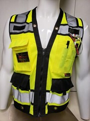 Surveyor Two Tone Yellow Safety Vest ANSI/ ISEA 107-2015 Approved(Small to 2XL)