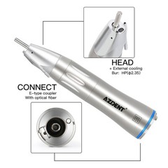 Dental 1:1 Fiber Optic LED Low Speed Handpiece E type External Water Spray