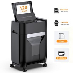 120-Sheet Paper Shredder Cross Cut 5.28Ga Commerical For Office Home Credit Card