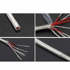 PT100 Compensation Wire 2/3/4/6 Core PTFE Shield Signal Silver Plated Cable Wire
