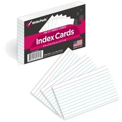 Lined 3×5 Index Cards, White, 2400 Sheets, 24 Pack