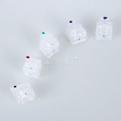 Dental Orthodontic Passive Self-ligating Ceramic Brackets Brace MBT 022 Hook 345