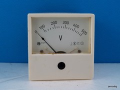 ANALOG PANEL VOLT METER 80×80 mm AC 0-500 2.5 % E21-1 BULGARIA NOS RARE