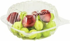 100 Pack-C57PST1 Clear 6″ Seal Hinged-Lid Plastic Containers For Food & Takeout