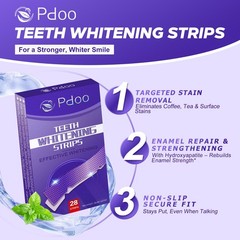 Purple Teeth Whitening Strips 28 Count – 14 Days 1 (Pack of 28),
