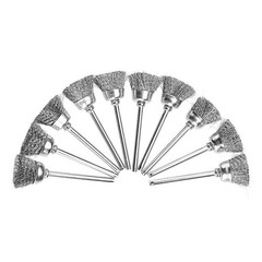 10pcs Grinding Polishing Wheel Head Wire Brush Steel Kit for Electric Drill 15mm