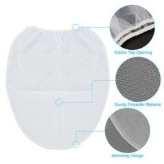 5 Pieces Paint Strainer Bags 5 Gallon White Fine Mesh Filters Elastic Opening