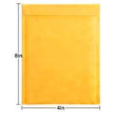 4×8″ Self Seal Kraft Bubble Mailers Padded Envelopes Yellow Shipping Bags