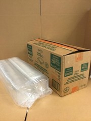NEW Dart CH8DEF 8oz Tamper-Resistant Clear Hinged Container w/Flat Lid, 200 CT