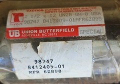 New UNION BUTTERFIELD TAP 2 1/2″ x 12 GH-8 FLUTE PLUG HAND TAP #R6Z898 + GIFT!!