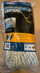 Werner L242050W 50ft Fall Protection Rope Lifeline With Lanyard ANSI & OSHA NEW