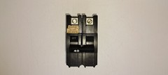 FPE FEDERAL PACIFIC NA240 2 POLE 40 AMP Type NA Circuit Breaker Black Handle