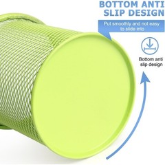 Pen Holder Cup for Desk, Wire Mesh Pencil Cup Holder, Green | Pen Cup for Desk