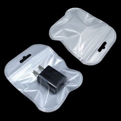 White Clear Plastic Package for Zip Retail Bags Lock Reclosable Hang Hole Pouch