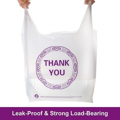500 Count Thank You Plastic Bags with Handles, 21 x 13 Inch Thank You T-Shirt…