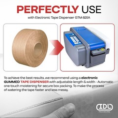 IDL Packaging 2.75 x 450′ Water-Activated (Gummed) Tape (Pack of 8 Rolls) – Stro