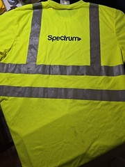 High Visibility Reflective T-Shirt Mens XL Spectrum Yellow Gray Polyester
