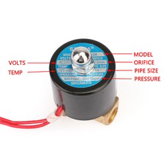 1/4″ AC 220V Brass Normally Closed Electric Solenoid Valve BSP Gas Water Air N/C