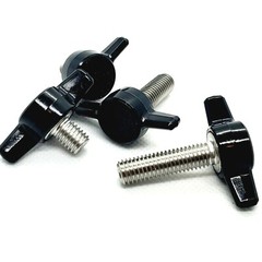M6 Thumb Screw T Bolts Black Plastic Tee Wing Knob Stainless Steel 6mm Stud