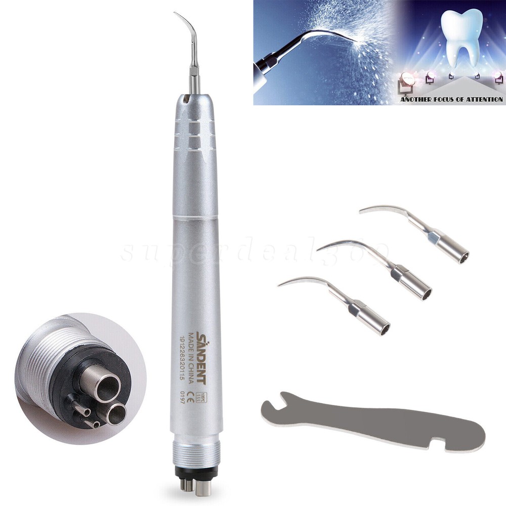 1-10* USA Dental Ultrasonic Air Perio Scaler Handpiece 2&4-Holes & G1 G2 G4 Tips