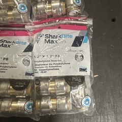 24 Sharkbite Max Push To Connect 1/2”x1/2” PB Polybutylene Adapters New(383)