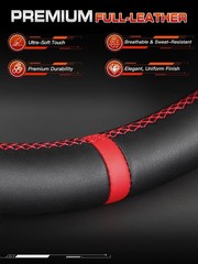 Full Leather Steering Wheel Frame compatible with Toyota Tacoma (2012-2023), …
