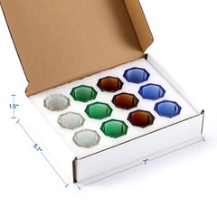 12Pcs Dental Dappen Dish Mixing Bowls Crystal Acrylic Powder Cup Nail Art Tool