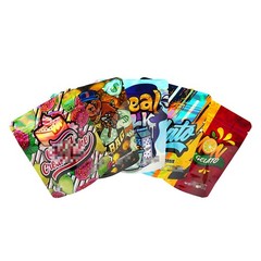 100Pcs 3.5g Smell Proof Zip Seal Mylar Bags Resealable Food Candy Storage Pouch