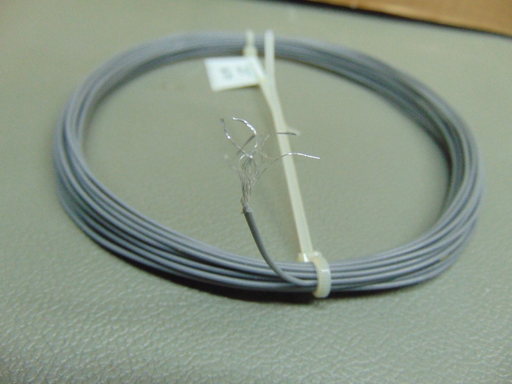 25 feet 24 AWG Silver Plated copper PTFE Wire Gray 19 strand made in USA SPC