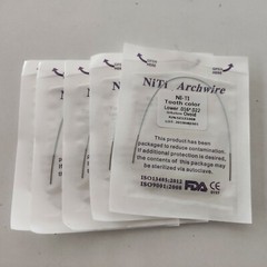 5 Packs Dental Super Elastic Niti Arch Wire White Color Rectangular Wire Oval