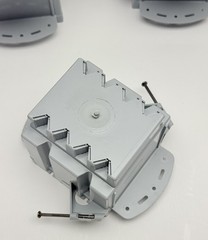 Box Of 5,Cantex EZ48DN 2-Gang PVC Electrical Switch/Outlet, 48 CU. IN. Square