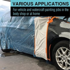 LAUCO MAXIFILM 16ft x 350 ft Roll of Blue Overspray Paintable Plastic Sheeting