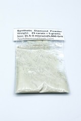 TechDiamondTools Diamond Powder 5,000 Grit 1.5-3 Microns, 25 cts = 5 Grams