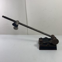 The L.S. STARRETT CO ATHOL, MASS. USA SURFACE GAGE w/ 9” Post & Snug