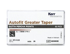 *50-Pieces* Kerr Autofit Greater Taper Size-.06 Gutta Percha Points 972-0102