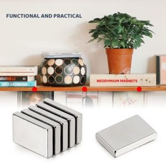 30mm x 20mm x 5mm N38 Thin Strong Rare Earth Neodymium Craft Fridge Magnet Block