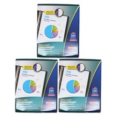 New Avery Sheet Protector Clear 76006 Acid Free 250 Pack Letter Size 3 Pack