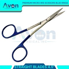 2pcs Premium Dissecting Iris Scissors with Sharp Points, Curved+Straight – 4.5in